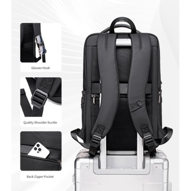 ARCTIC HUNTER τσάντα πλάτης B00872 με θήκη laptop 15.6", 14.5L, χακί