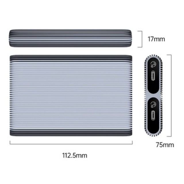 ORICO θήκη για 2x M.2 NVME SSD AM2C3-2N, 10Gbps, tool free, γκρι