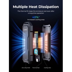 ORICO θήκη για M.2 NVME/NGFF SSD OXS2C3-G2, 10Gbps, γκρι