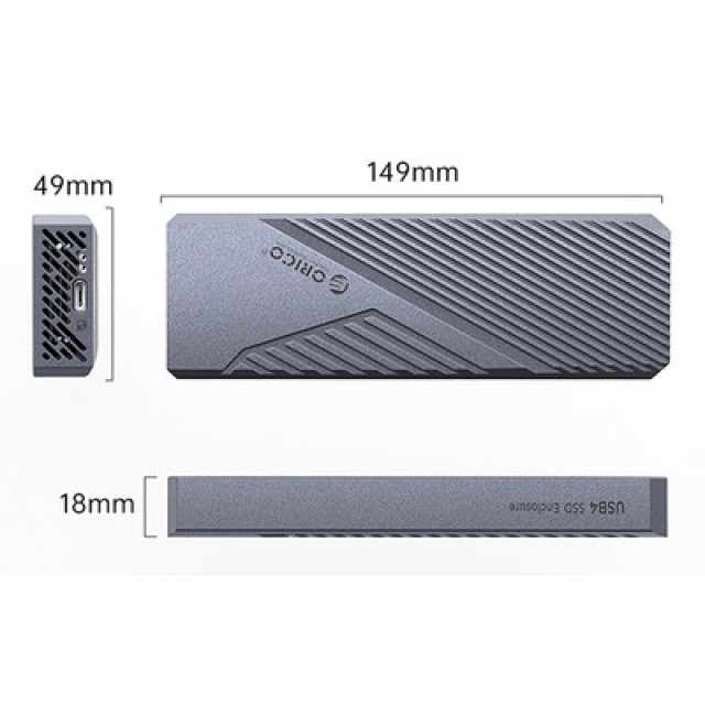 ORICO θήκη για M.2 NVME SSD CNM2-G20, 20Gbps, γκρι