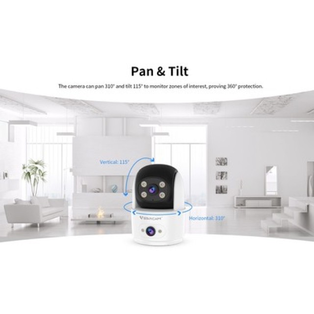 VSTARCAM smart κάμερα C996DR, 2MP, dual lens, WiFi, PTZ, SD