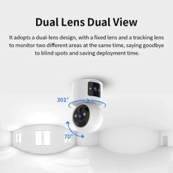 VSTARCAM smart κάμερα CB90DR, 2MP, dual lens, WiFi, PTZ, SD, 5200mAh backup battery