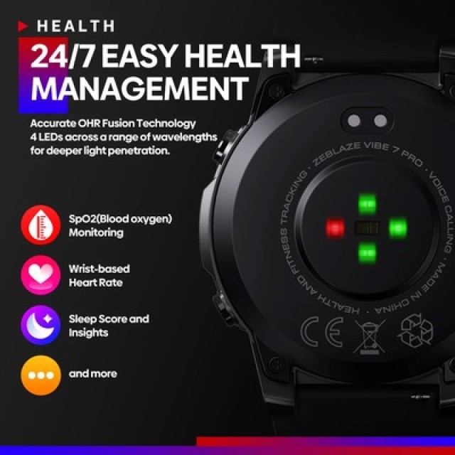 ZEBLAZE smartwatch Vibe 7 Pro, heart rate, 1.43" AMOLED, 3 ATM, ασημί