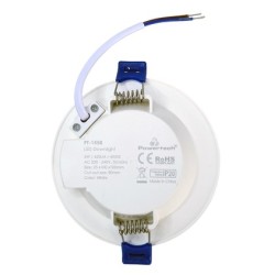 POWERTECH LED φωτιστικό downlight PT-1558, 5W, Φ100x25mm, 4000K, 425lm, λευκό