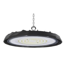 POWERTECH LED φωτιστικό καμπάνα PT-1557, 100W, 6500K, Φ30x4cm, IP65, μαύρο