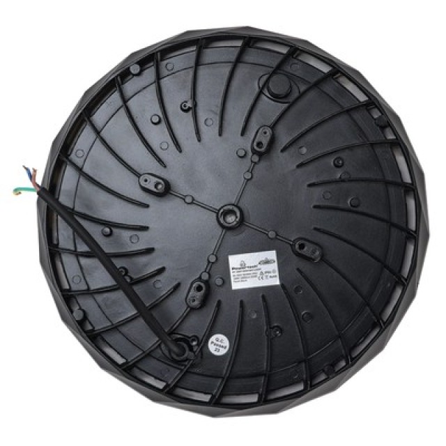 POWERTECH LED φωτιστικό καμπάνα PT-1557, 100W, 6500K, Φ30x4cm, IP65, μαύρο