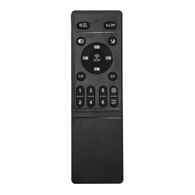 POWERTECH ανεμιστήρας οροφής PT-1560 με LED φως, 45W, Φ50x20cm, μαύρος