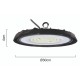 POWERTECH LED φωτιστικό καμπάνα PT-1557, 100W, 6500K, Φ30x4cm, IP65, μαύρο