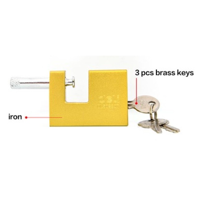 DELI λουκέτο τάκου με κλειδί DL508307, heavy duty, 70mm