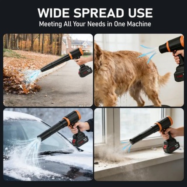 KINZIR ηλεκτρικό air duster AD61, 800W, 2000mAh, Brushless, μαύρο