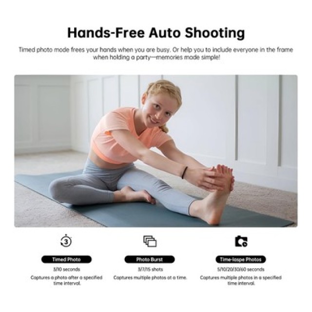 SJCAM compact φωτογραφική μηχανή ZV200, 12MP, 16x ψηφιακό zoom, μαύρη