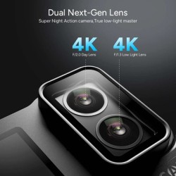 SJCAM action camera SJ20 με 2x φακούς, 2x οθόνες, 20MP/4K, WiFi, αδιάβροχη θήκη, μαύρη