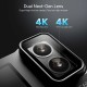 SJCAM action camera SJ20 με 2x φακούς, 2x οθόνες, 20MP/4K, WiFi, αδιάβροχη θήκη, μαύρη