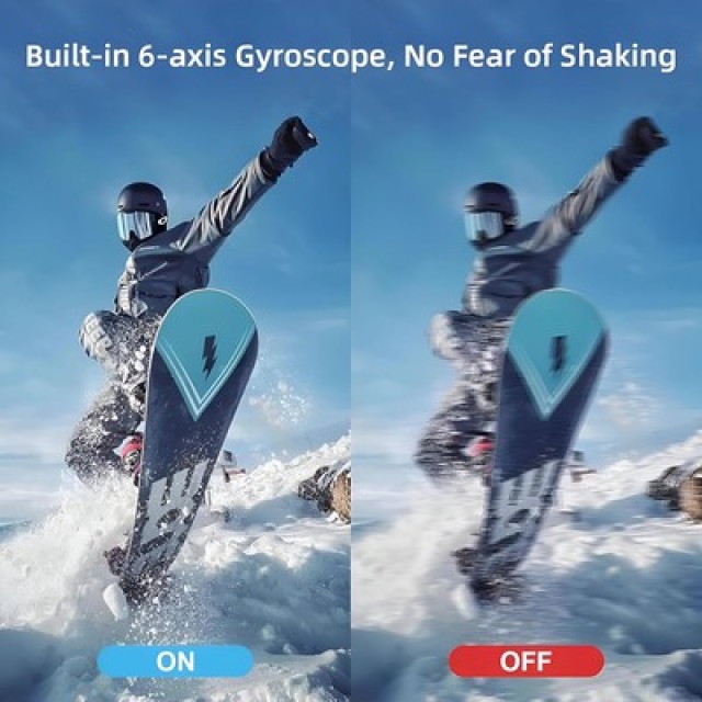 SJCAM action camera SJ20 με 2x φακούς, 2x οθόνες, 20MP/4K, WiFi, αδιάβροχη θήκη, μαύρη