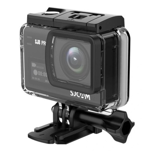 SJCAM action camera SJ8 Pro, οθόνη αφής, 12MP/4K, WiFi, αδιάβροχη θήκη, μαύρη