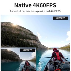 SJCAM action camera SJ8 Pro, οθόνη αφής, 12MP/4K, WiFi, αδιάβροχη θήκη, μαύρη