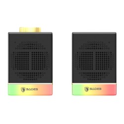 SADES gaming ηχεία Dionsyn με RGB φωτισμό, 2x 5W, Bluetooth & USB-C/USB, μαύρα