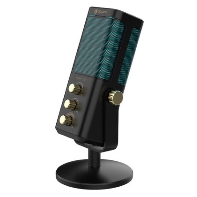 SADES gaming μικρόφωνο Night Owl με βάση γραφείου & επιτραπέζια, καρδιοειδές, USB, μαύρο