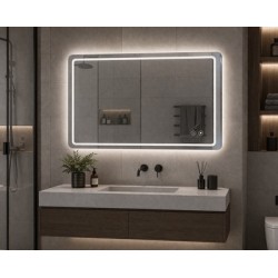 BRUNO καθρέφτης μπάνιου LED BRN-0285, ορθογώνιος, 24W, 60x80cm, IP67