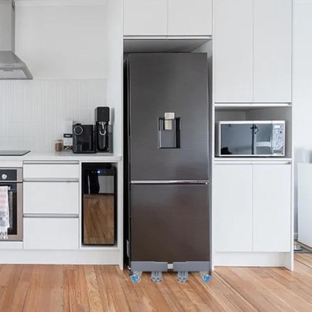 HOME USE βάση λευκών συσκευών HUH-0265 με ρόδες, ρυθμιζόμενη 42-66cm, έως 250kg, γκρι