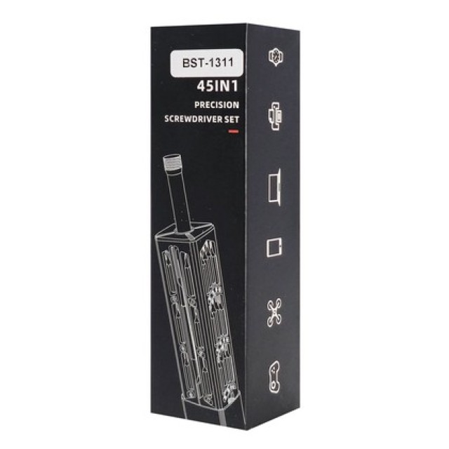 BEST σετ κατσαβίδι ακριβείας BST-1311 με 42 μύτες, με θήκη, 45τμχ