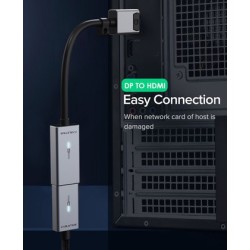 CABLETIME αντάπτορας DisplayPort σε HDMI CT-AV589-P02G4K60, 4K/60Hz, γκρι