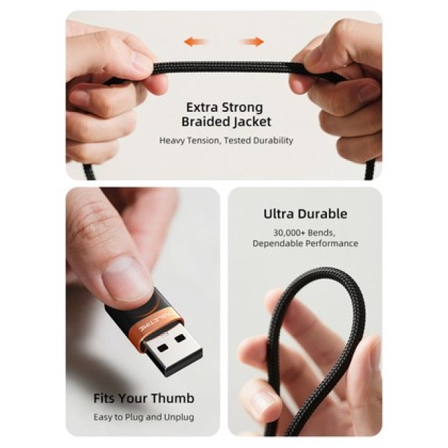 CABLETIME καλώδιο USB-C σε USB CT-AMCM2A, 2A, 480Mbps, 1m, μαύρο