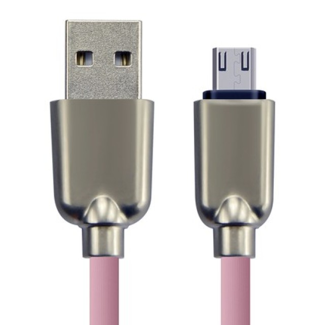 CABLETIME καλώδιο micro USB σε USB CT-PE32-ZFMC, 2A, 480Mbps, 1m, ροζ