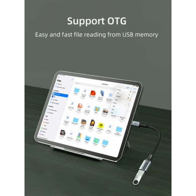 CABLETIME αντάπτορας USB-C σε USB CT-CMAF3.0, 5Gbps, γκρι