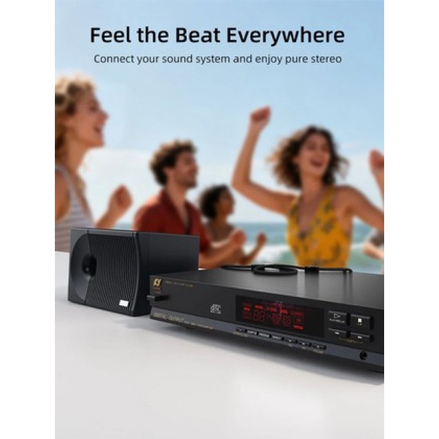 CABLETIME καλώδιο ήχου 2x RCA σε 2x RCA CT-RCA, 1m, μαύρο