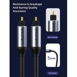 CABLETIME καλώδιο ήχου Toslink CT-AV380-P04GN, gold plated, 5mm, 2m, μαύρο