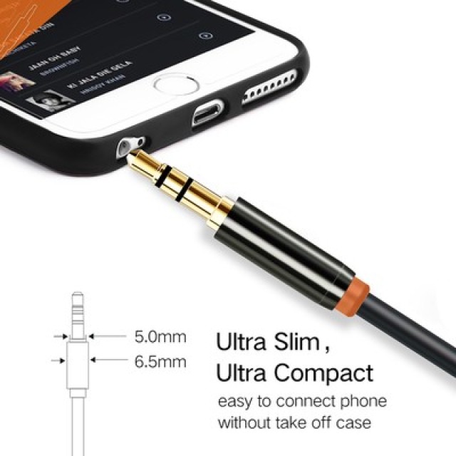 CABLETIME καλώδιο ήχου 3.5mm CT-AV311-P11G, gold plated, 1m, μαύρο