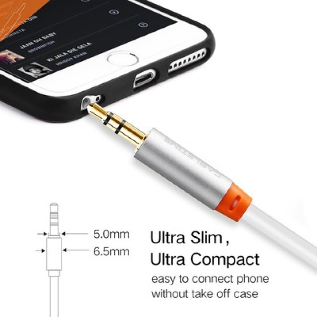 CABLETIME καλώδιο ήχου 3.5mm CT-AV311-P11G, gold plated, 3m, λευκό