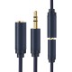 CABLETIME καλώδιο προέκτασης ήχου 3.5mm CT-AV302-H11G, gold plated, 5m, μπλε
