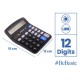 BEBASIC αριθμομηχανή S060, ηλιακό & μπαταρίας, 12 ψηφία, μαύρη