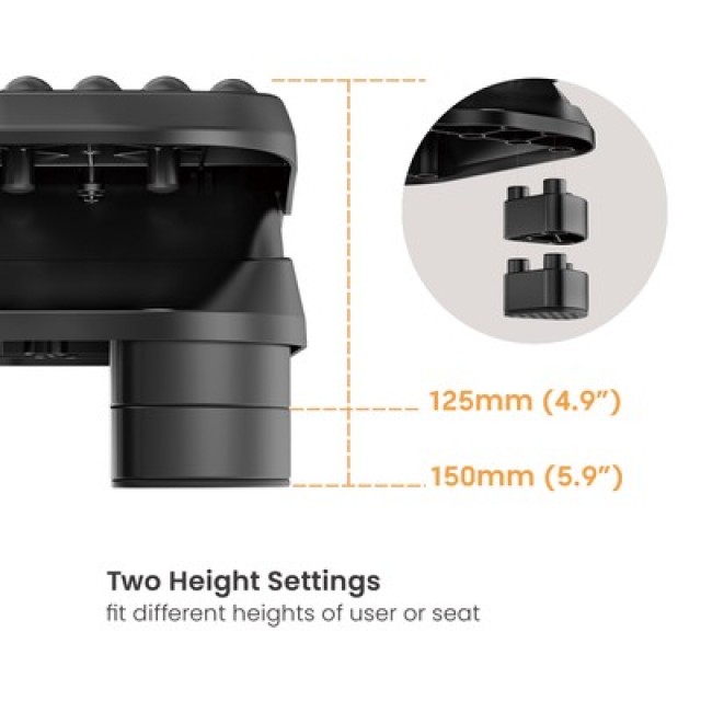 POWERTECH υποπόδιο γραφείου PT-1567 με πεντάλ εκγύμνασης ποδιών, μαύρο