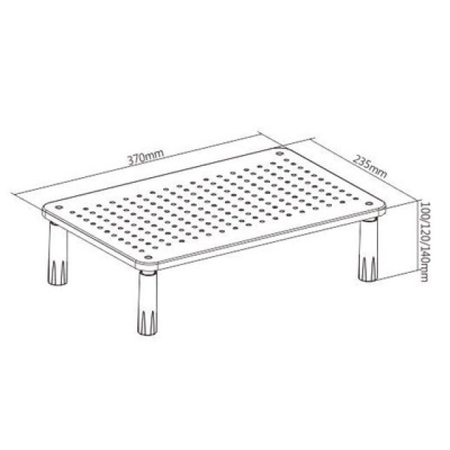 POWERTECH επιτραπέζια βάση οθόνης/laptop PT-1568, 13-32", έως 20kg