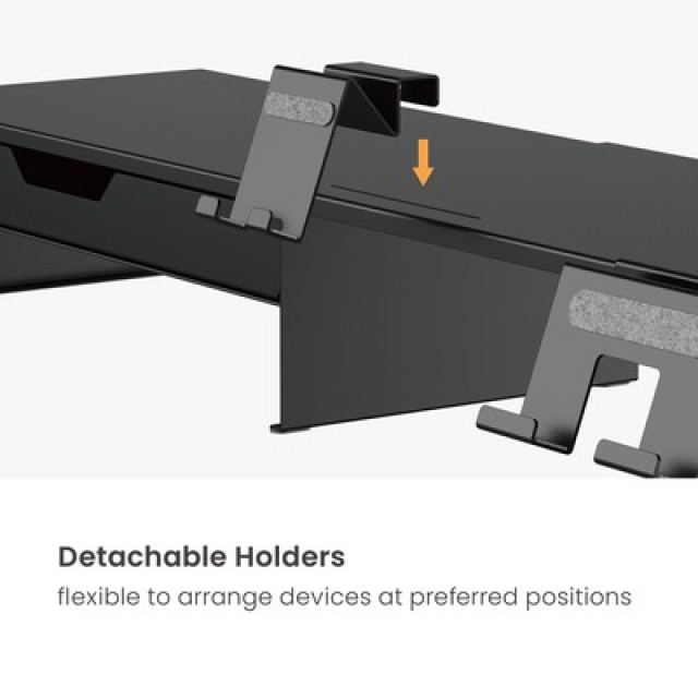 BRATECK επιτραπέζια βάση για οθόνη/laptop/smartphone/tablet STB-128-02 με συρτάρι, 13-32", έως 20kg, heavy duty, μαύρη