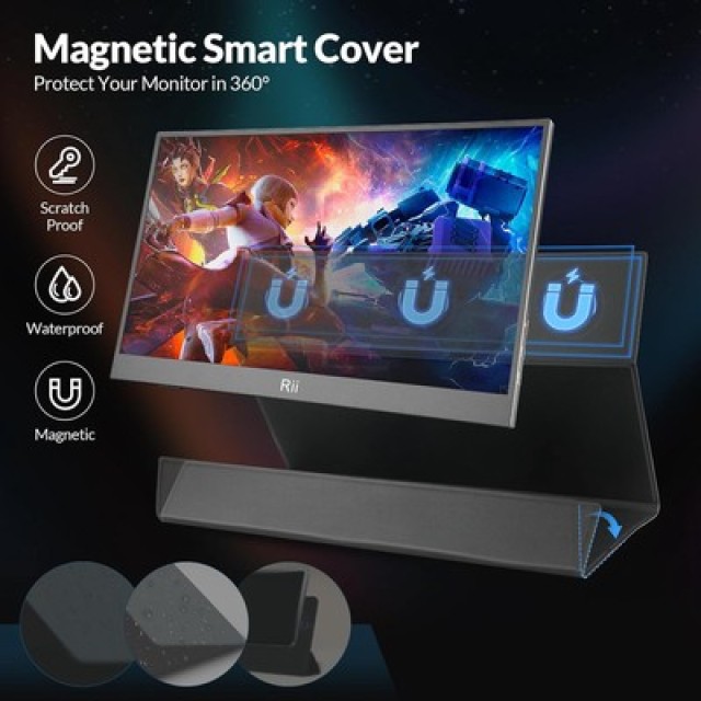 RIITEK φορητή οθόνη RS100, IPS, 15.6" 1920x1080, HDR, mini HDMI/USB-C, με ηχεία