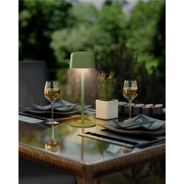 GOOBAY επιτραπέζιο φωτιστικό 77677, 3000K, dimmable, επαναφορτιζόμενο, πράσινο