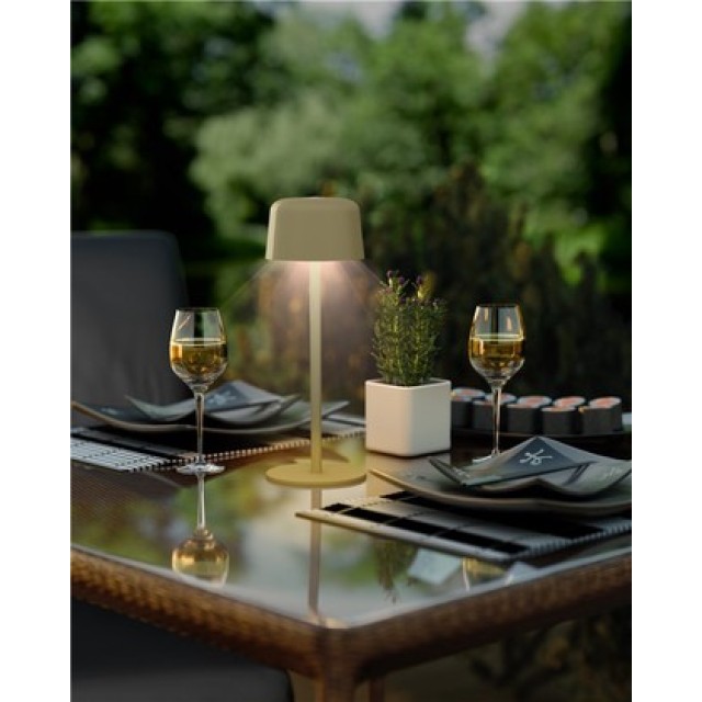 GOOBAY επιτραπέζιο φωτιστικό 77678, 3000K, dimmable, επαναφορτιζόμενο, μπεζ