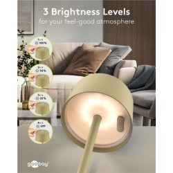 GOOBAY επιτραπέζιο φωτιστικό 77678, 3000K, dimmable, επαναφορτιζόμενο, μπεζ