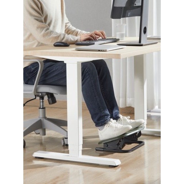 POWERTECH υποπόδιο γραφείου PT-1566 με ρυθμιζόμενη κλίση, μαύρο/λαδί