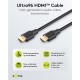GOOBAY καλώδιο HDMI 2.2 80073, 16K/60Hz, 96 Gbps, 0.50m, μαύρο