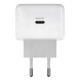 POWERTECH φορτιστής τοίχου PT-1581 με καλώδιο, USB-C, 40 έως 60W, GaN, AVS, λευκός