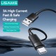 USAMS καλώδιο USB-C σε USB SJ777, 3A, 480Mbps, 1m, μαύρο