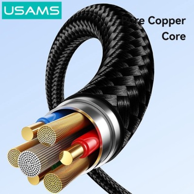 USAMS καλώδιο USB-C σε USB SJ767, 3A, 480Mbps, 1m, μαύρο