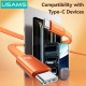 USAMS καλώδιο USB-C SJ783, 60W, 480Mbps, flat, 1.2m, πορτοκαλί