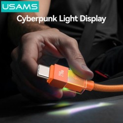 USAMS καλώδιο USB-C SJ775, 240W, 480Mbps, 1.2m, πορτοκαλί USAMS καλώδιο USB-C SJ775, 240W, 480Mbps, 1.2m, πορτοκαλί