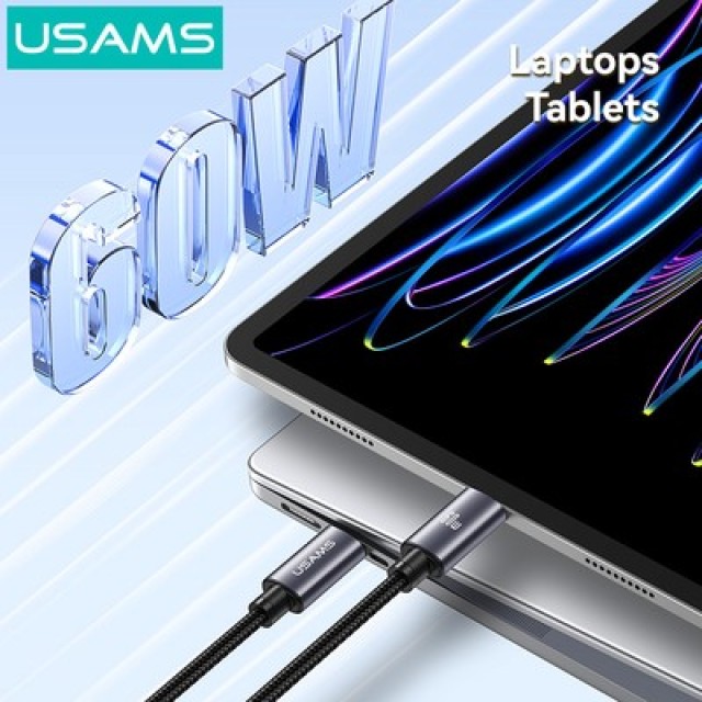 USAMS καλώδιο USB-C SJ769, 60W, 480Mbps, 1m, μαύρο